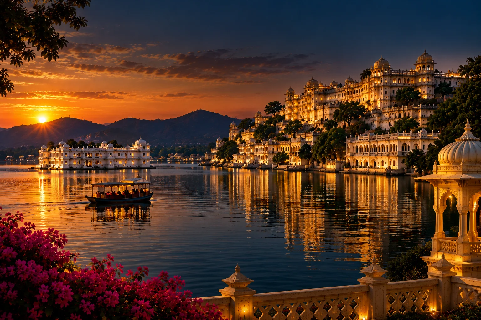 Udaipur lake and palace
